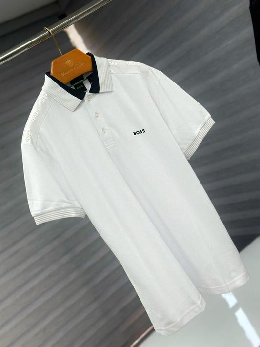 Polo Blanco Clásico Detalle Premium