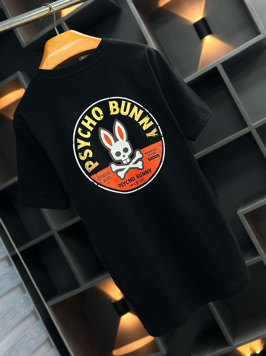 Camiseta Negra Graphic Bunny Circle