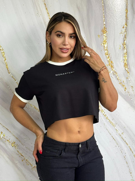 Crop Top Minimal Fit Negro